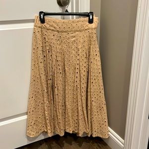 Venus, tan, size M, A-line lined skirt